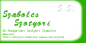 szabolcs szotyori business card